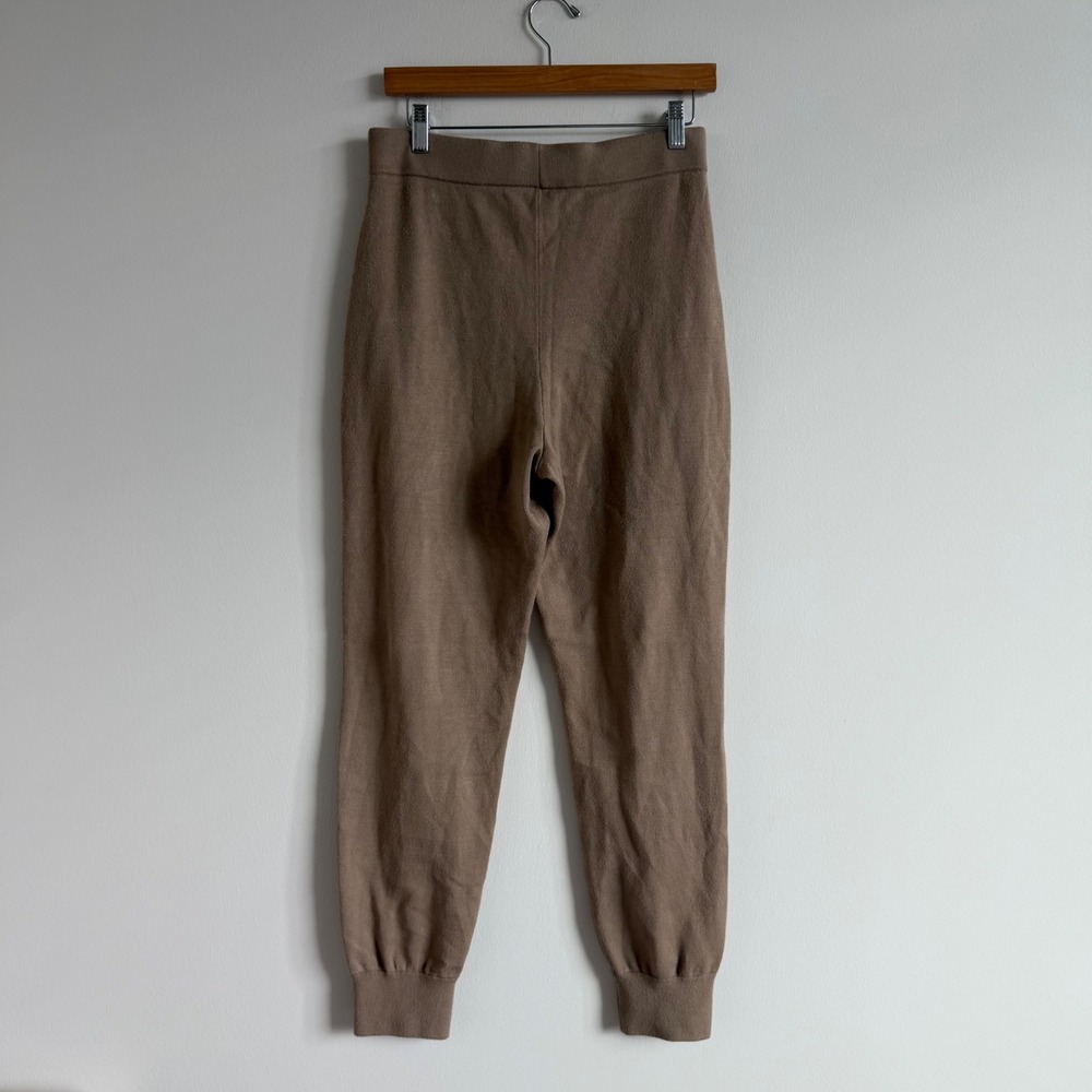Aritzia Babaton Sweater‎ Knit Jogger Pant Size Medium in Tan - Picture 5 of 11
